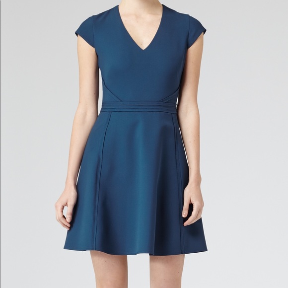 Reiss Dresses & Skirts - REISS Alsace Raw Edge Embellished Dress Blue